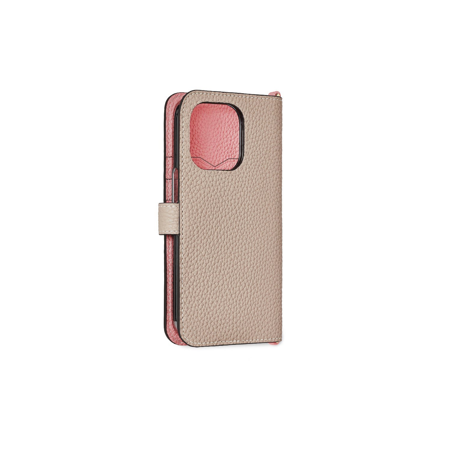(iPhone 14 Pro Max) Belted Diary Case Shrink Leather