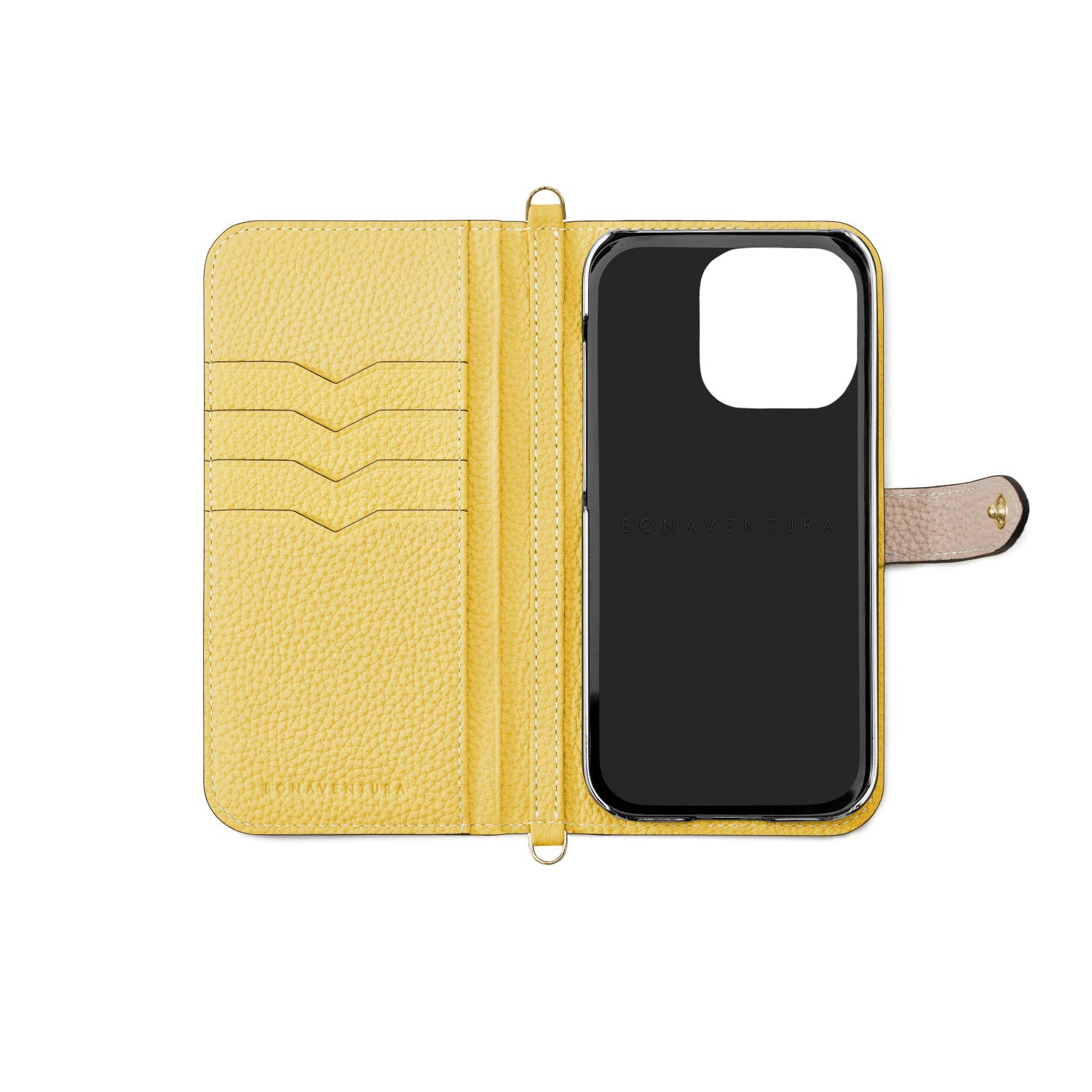 (iPhone 14 Pro Max) Belted Diary Case Shrink Leather