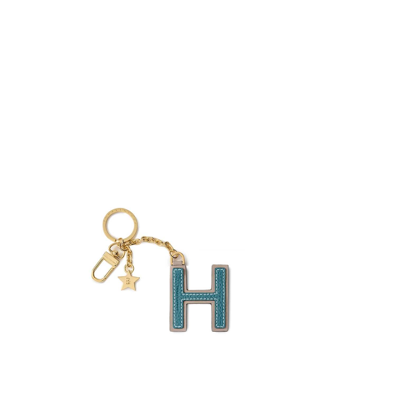 イニシャルチャーム キーホルダー (H)