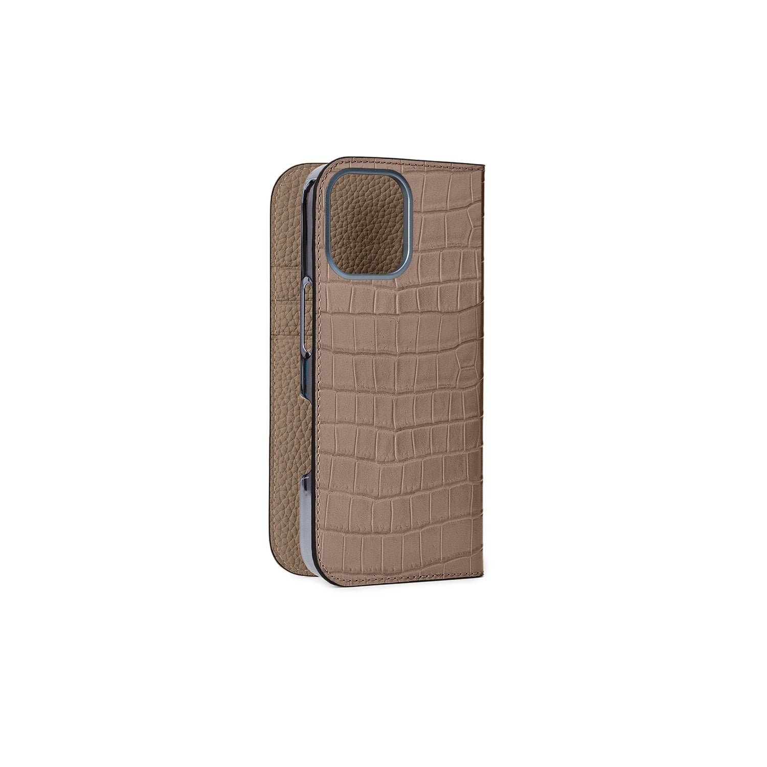 Diary Case Embossed Croco Leather (iPhone 16)