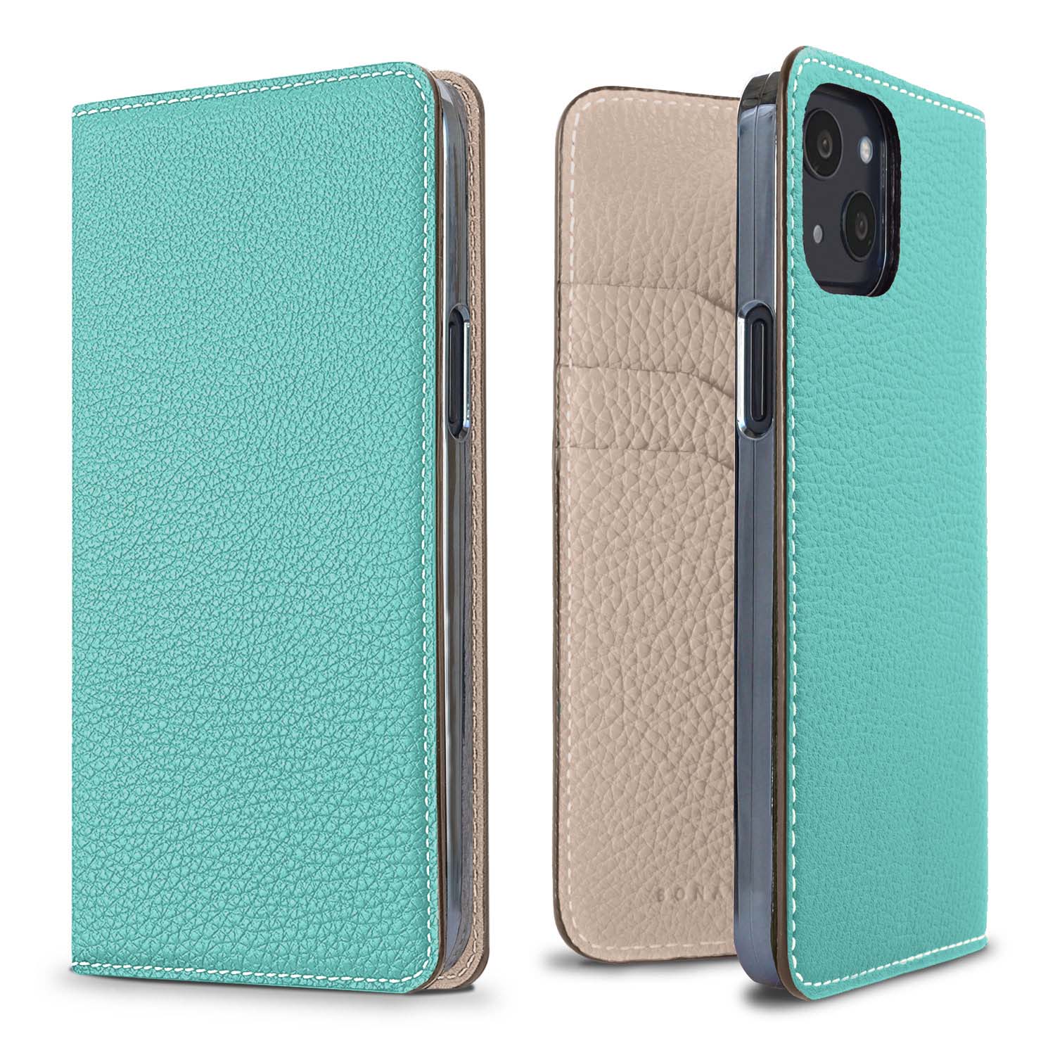 (iPhone 13) Diary Case Shrink Leather
