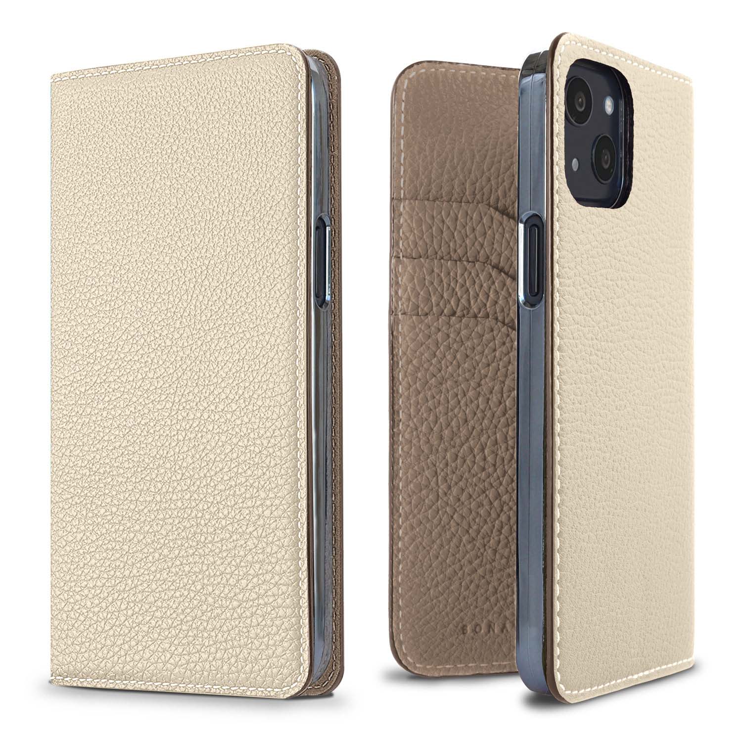 (iPhone 13) Diary Case Shrink Leather