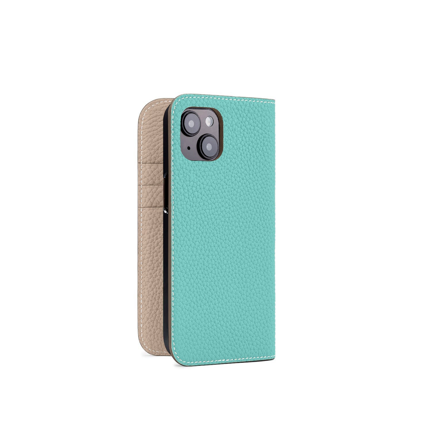 (iPhone 14) Diary Case Shrink Leather
