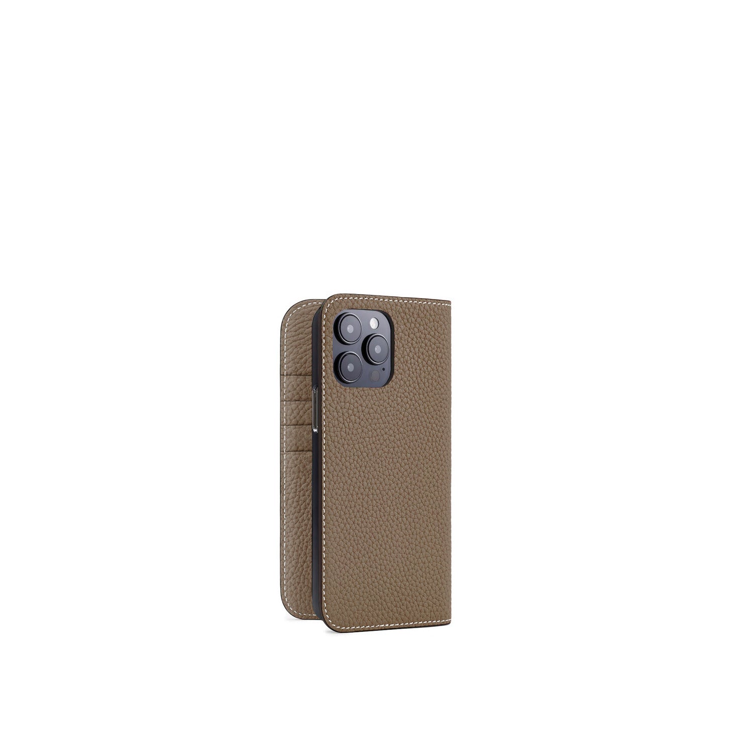 (iPhone 14 Pro Max) Diary Case Shrink Leather