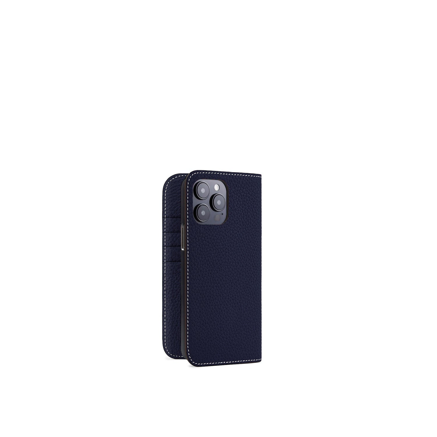 (iPhone 14 Pro Max) Diary Case Shrink Leather