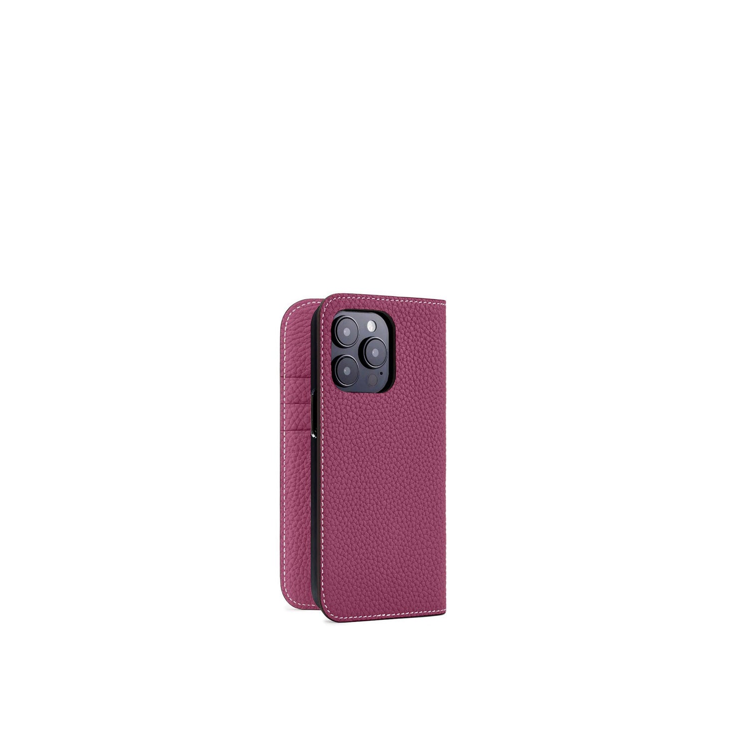(iPhone 15 Pro) Diary Case Shrink Leather