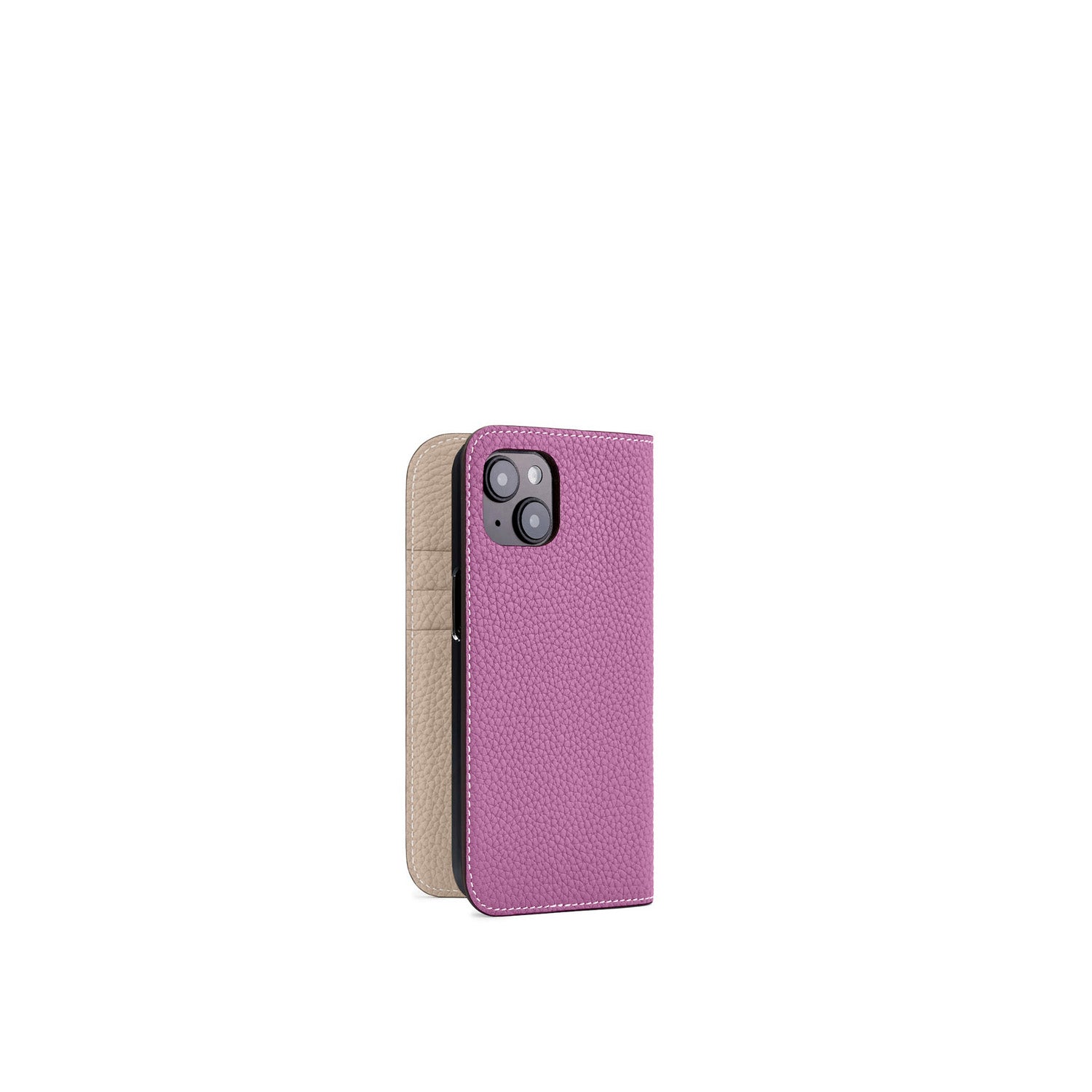 (iPhone 15) Diary Case Shrink Leather
