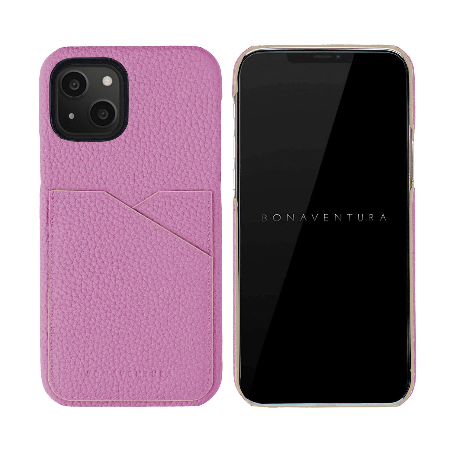 (iPhone 13) Back Cover Case Shrink Leather