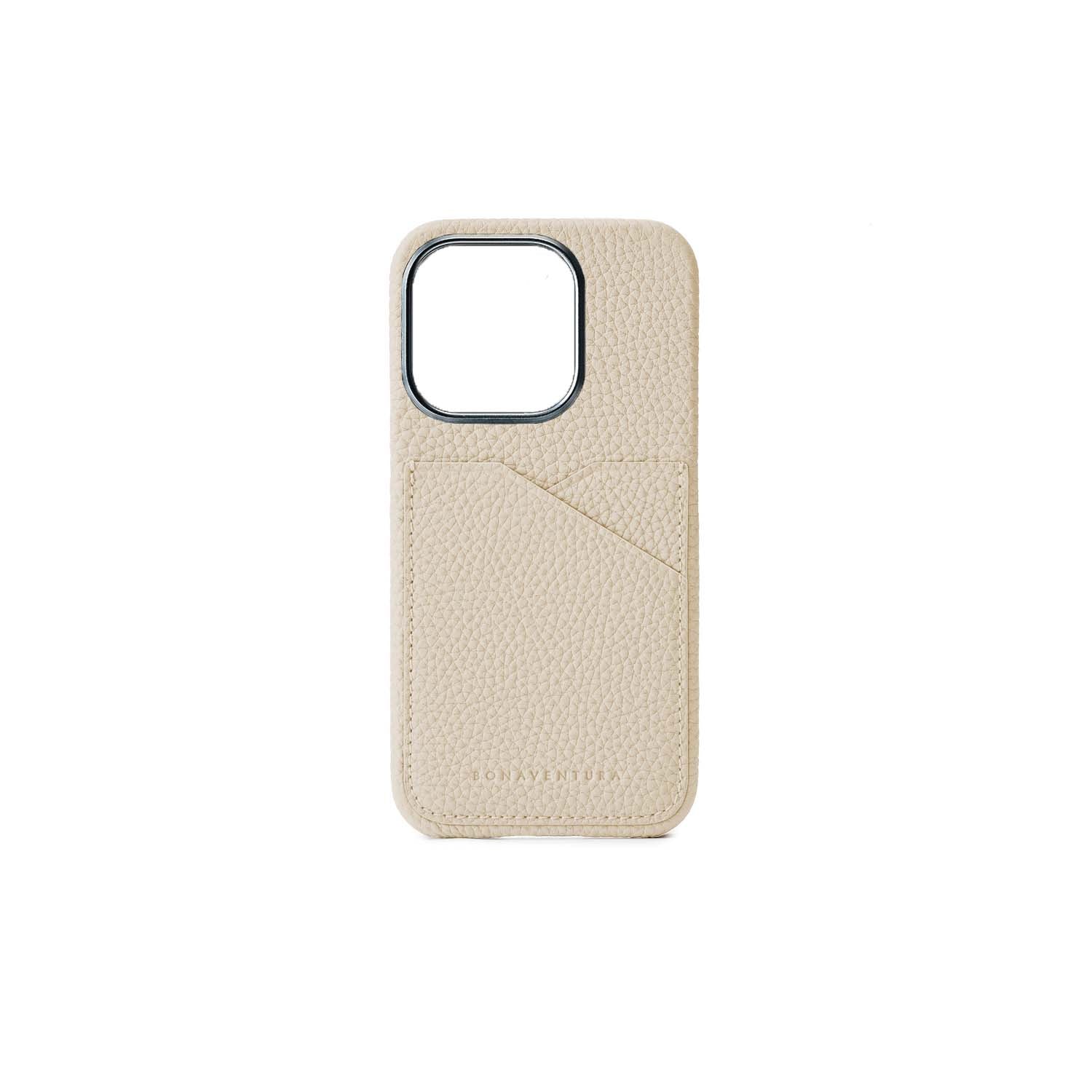 (iPhone 15 Pro) Back Cover Case Shrink Leather