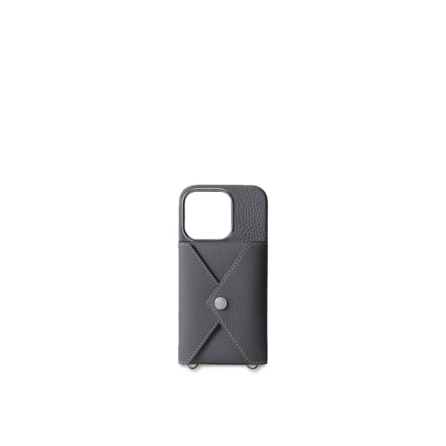 Back Cover with Snap Button Shrink Leather (iPhone 16 Pro)