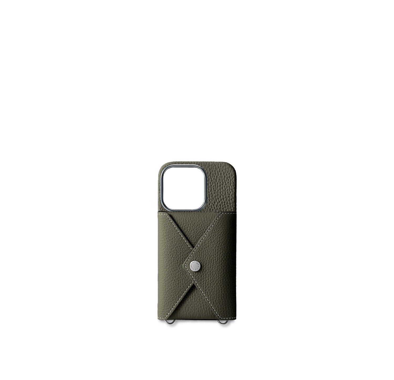 Back Cover with Snap Button Shrink Leather (iPhone 16 Pro)
