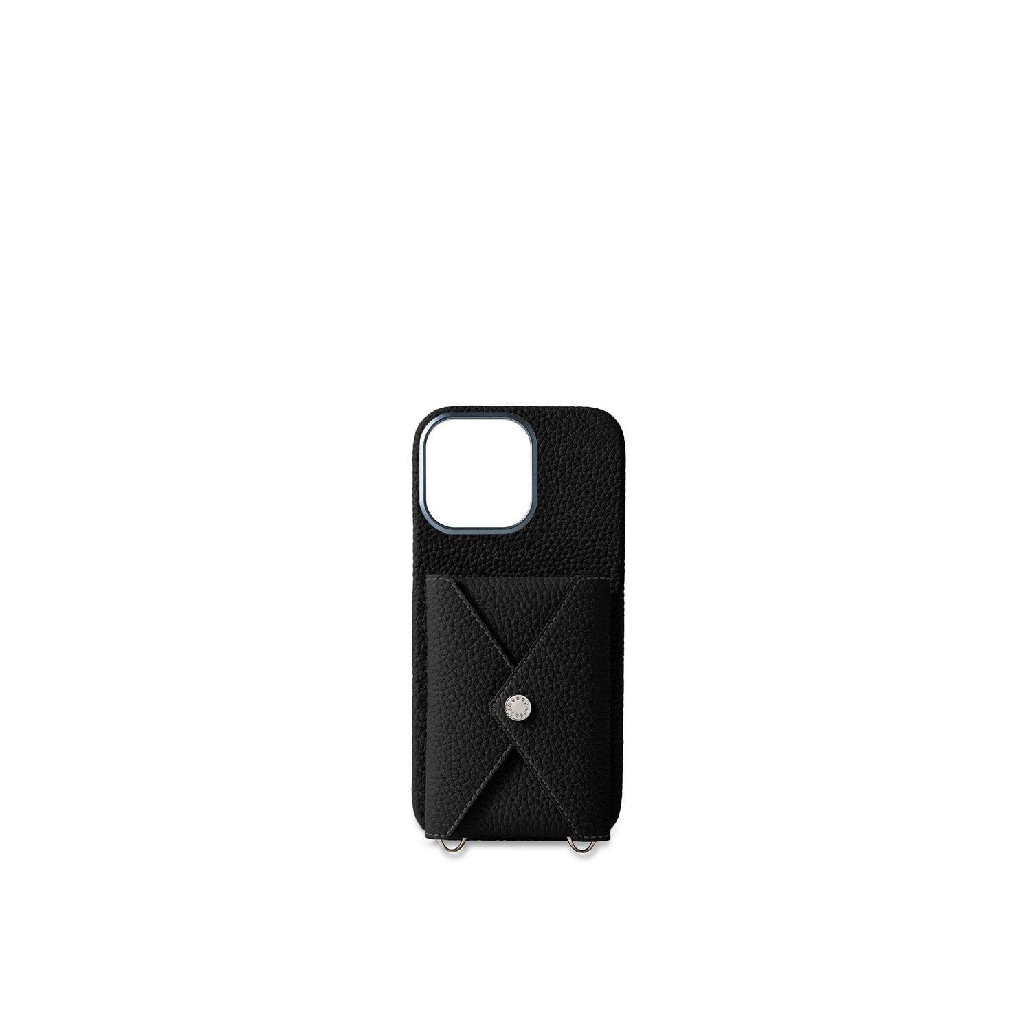 Back Cover with Snap Button Shrink Leather (iPhone 16 Pro Max)