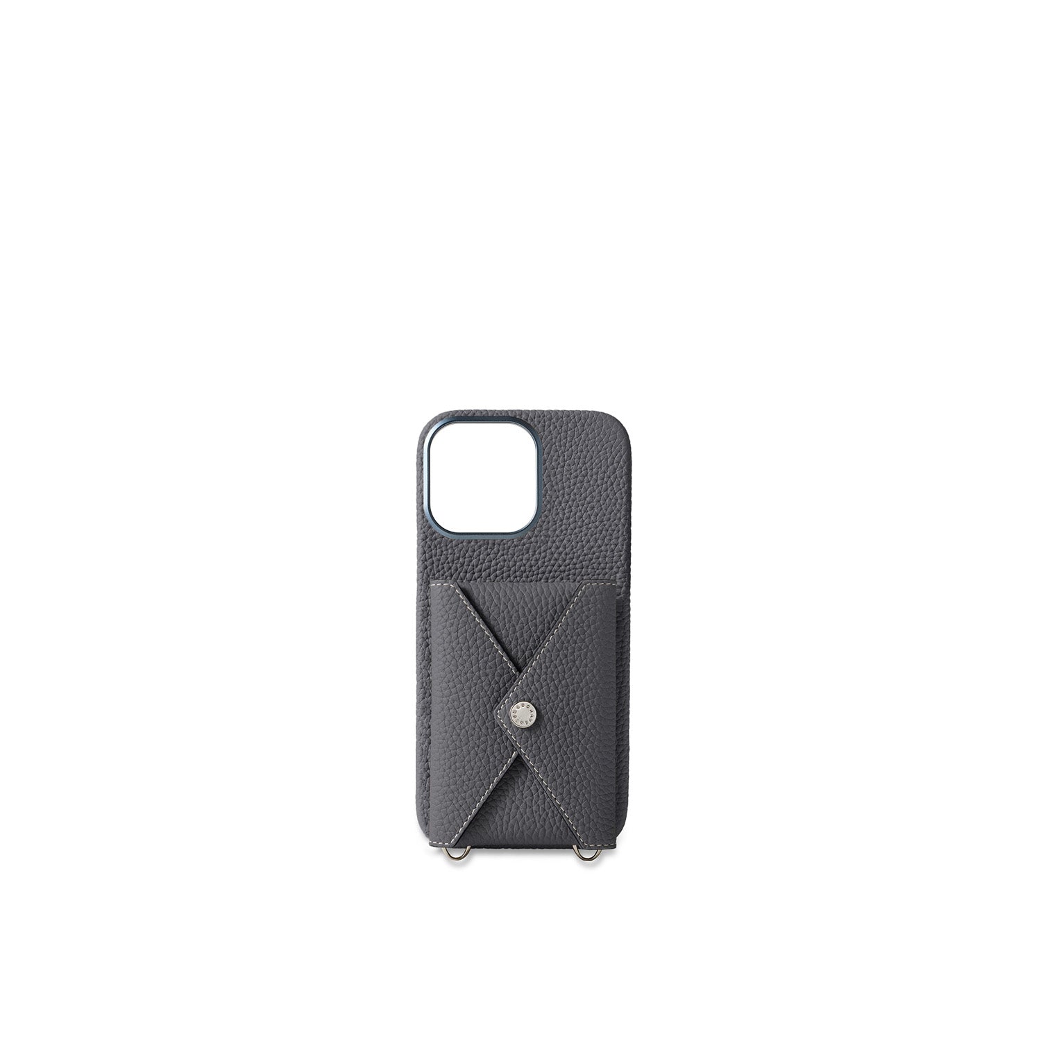 Back Cover with Snap Button Shrink Leather (iPhone 16 Pro Max)