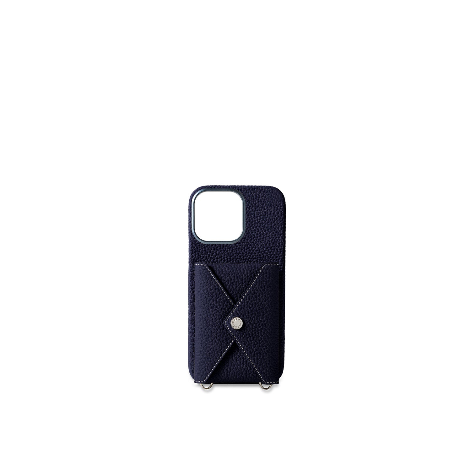 Back Cover with Snap Button Shrink Leather (iPhone 16 Pro Max)