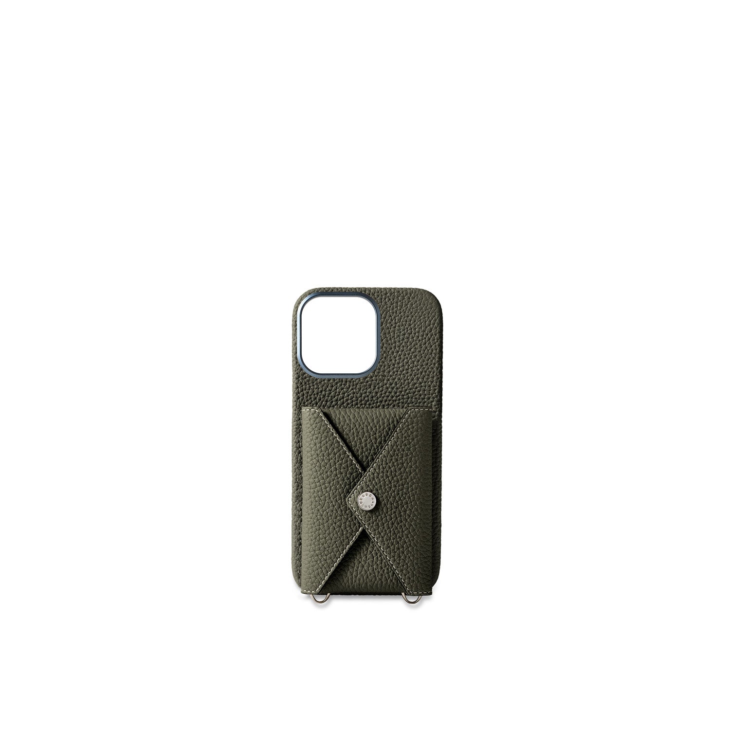 Back Cover with Snap Button Shrink Leather (iPhone 16 Pro Max)
