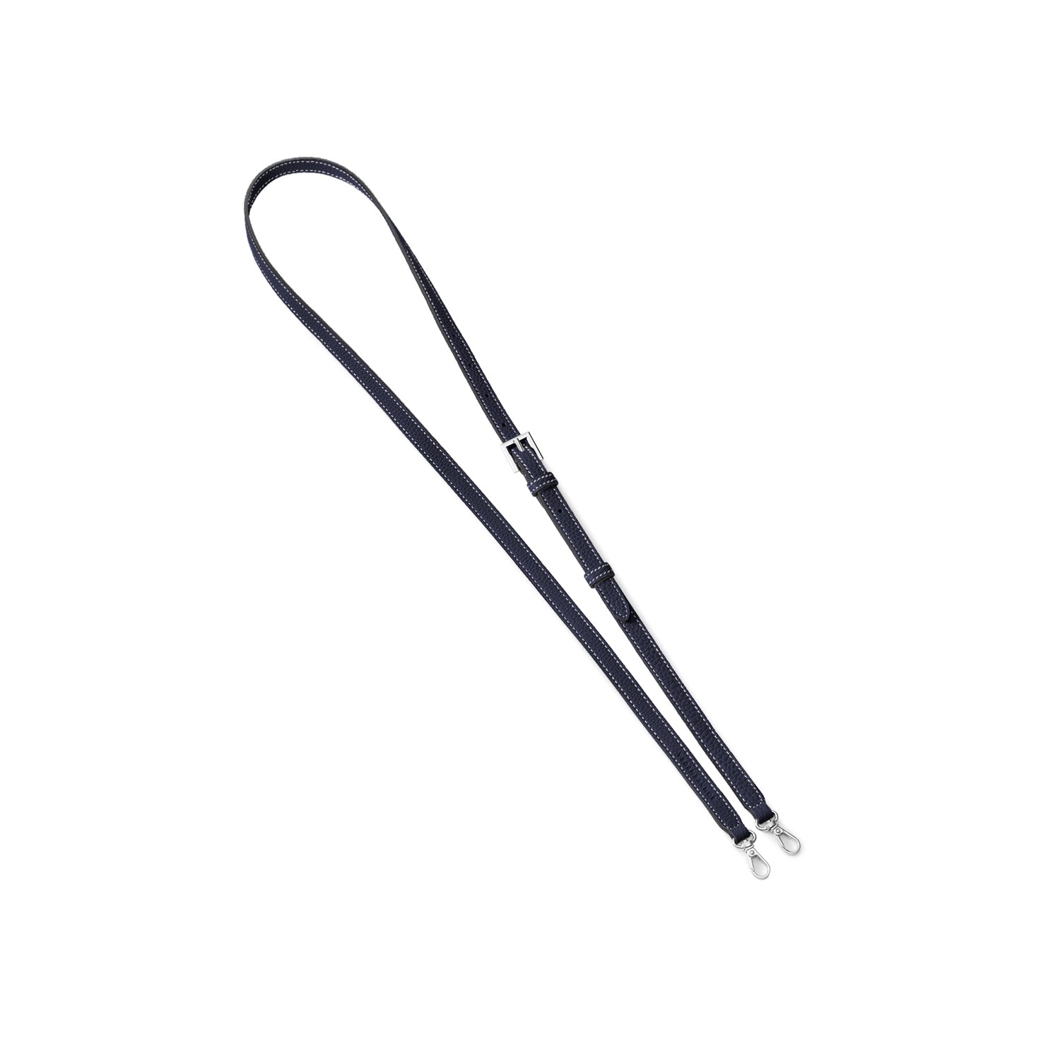 Adjustable Shoulder Strap Shrink Leather Silver