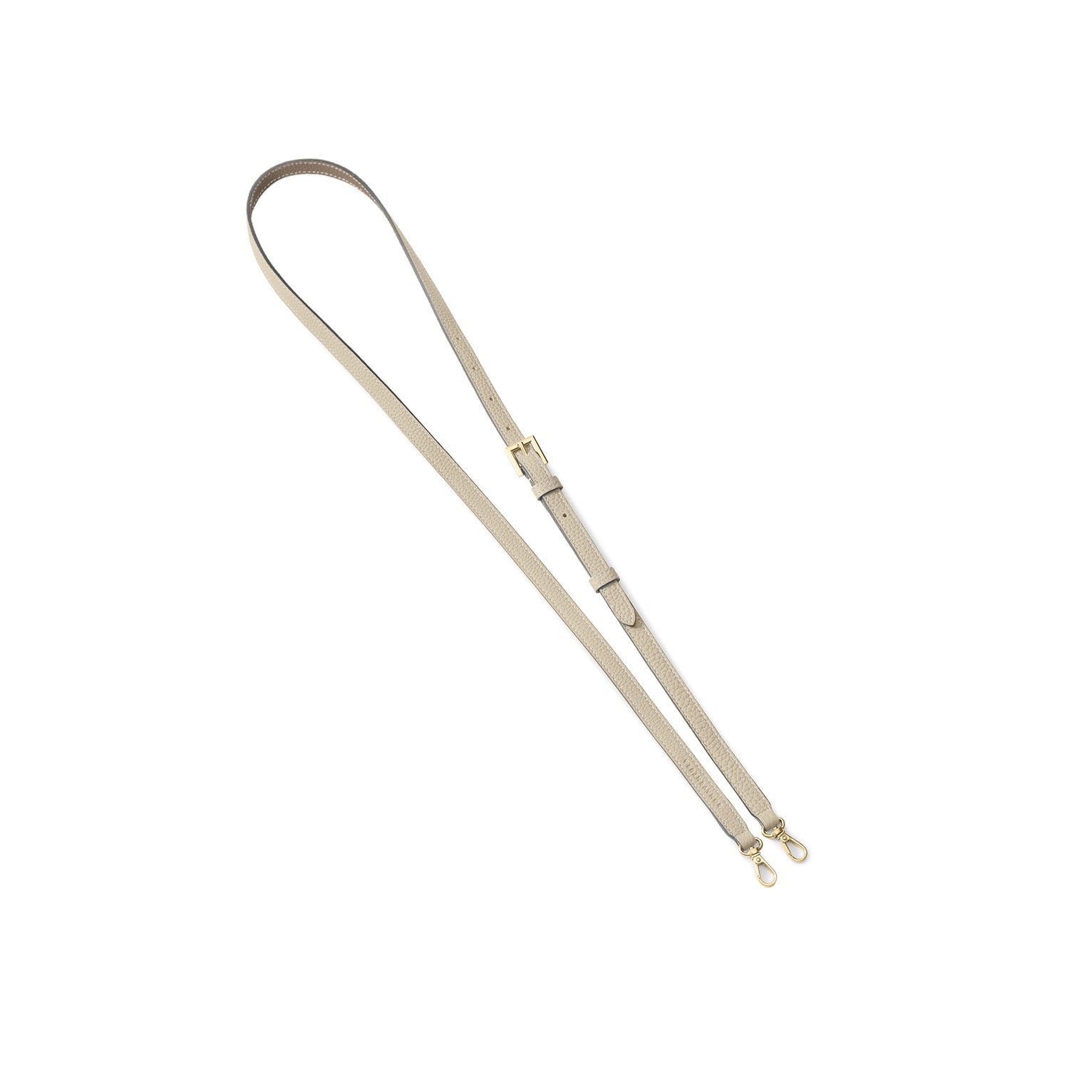 アジャスタブル ショルダー ストラップ シュリンクレザー ゴールド