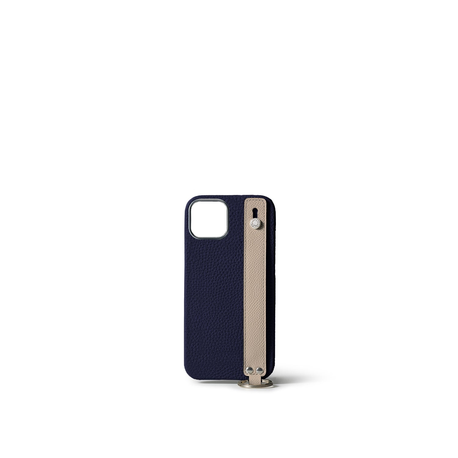 (iPhone 15) ハンドル付き バックカバーケース シュリンクレザー