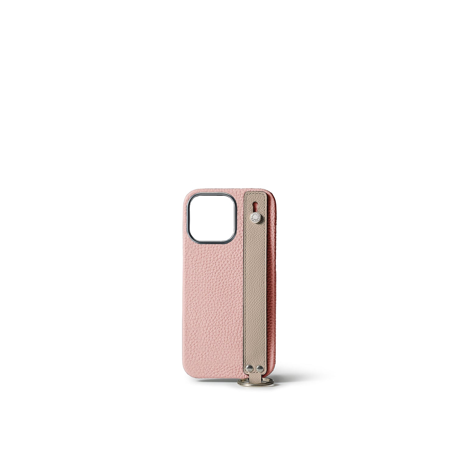 (iPhone 15 Pro) ハンドル付き バックカバーケース シュリンクレザー