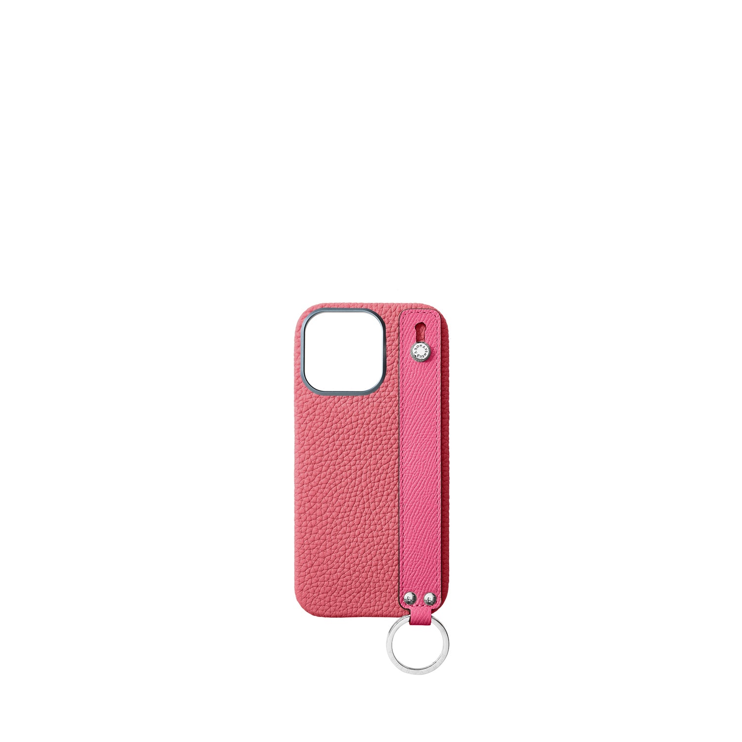 iPhone 16 Pro) ハンドル付き バックカバーケース シュリンクレザー