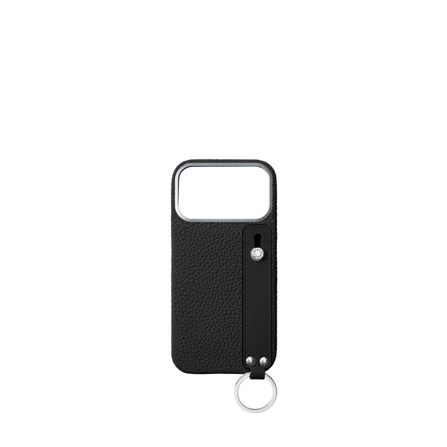 (iPhone 17 Pro Max) Handle Back Cover Case Shrink Leather