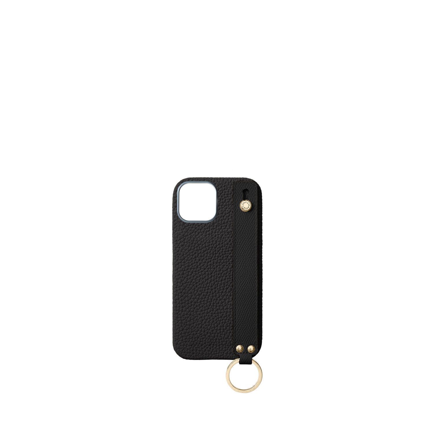 (iPhone 17) ハンドル付き バックカバーケース シュリンクレザー (ゴールド)
