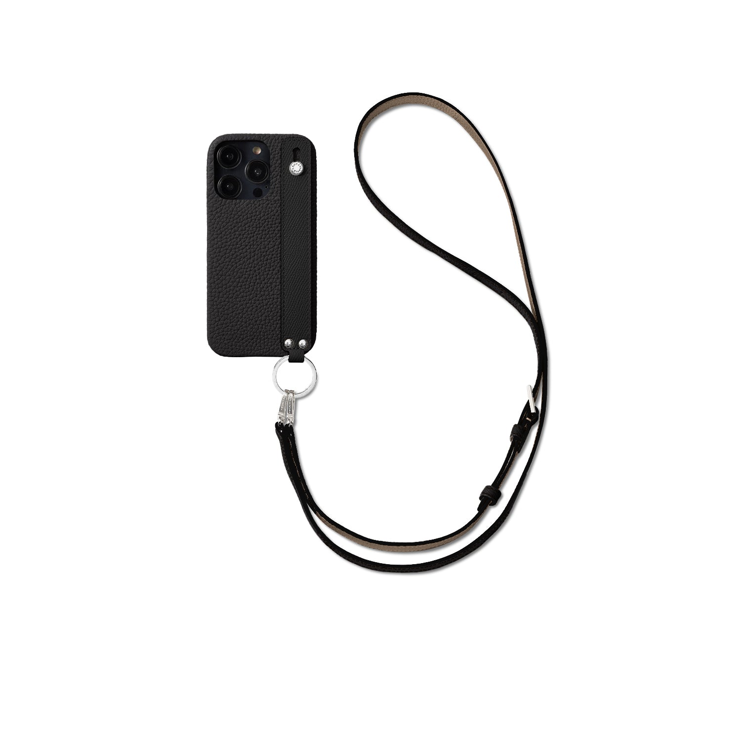 Back Cover With Handle Shoulder Strap SEt Bottalato Leather (iPhone 14 Pro)