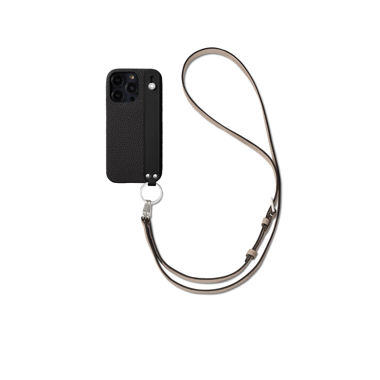 Back Cover With Handle Shoulder Strap SEt Bottalato Leather (iPhone 14 Pro)