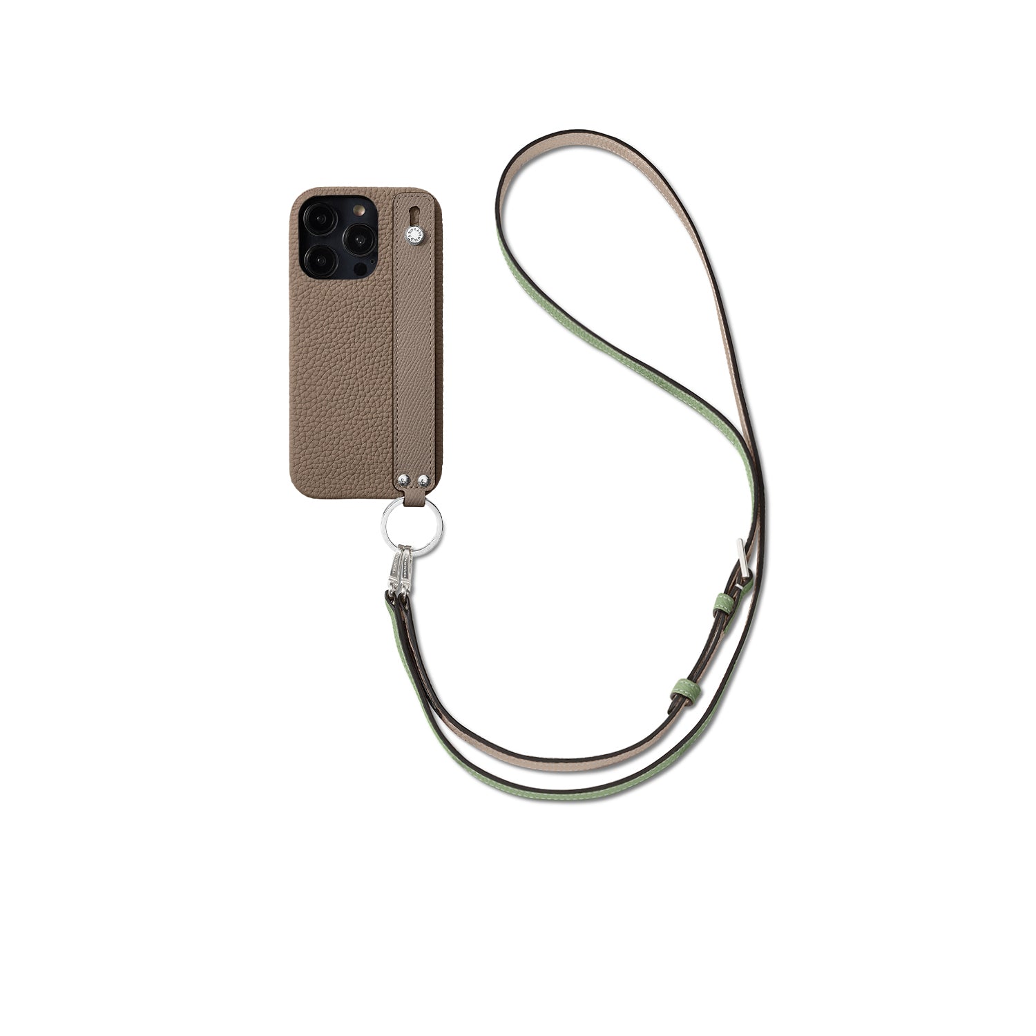 Back Cover With Handle Shoulder Strap SEt Bottalato Leather (iPhone 14 Pro)