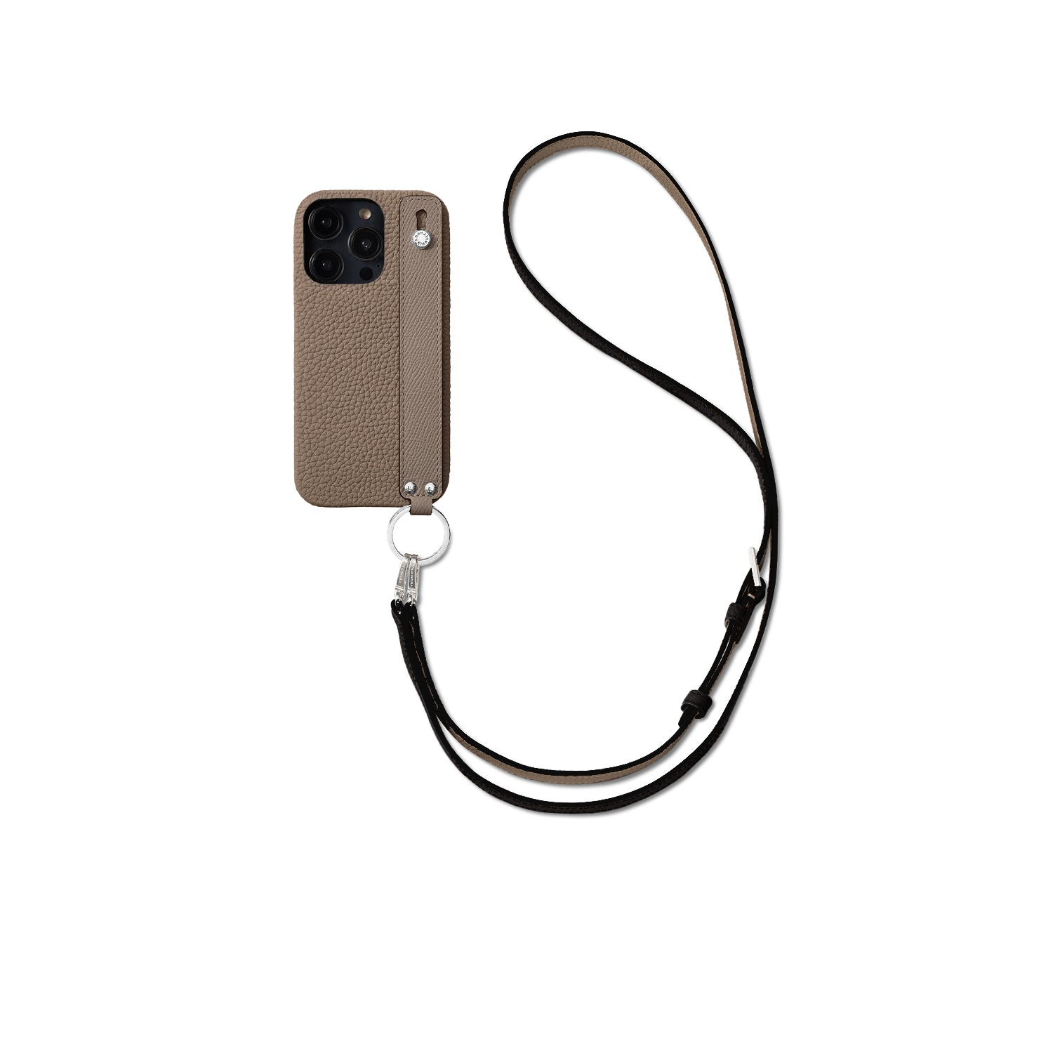 Back Cover With Handle Shoulder Strap SEt Bottalato Leather (iPhone 14 Pro)