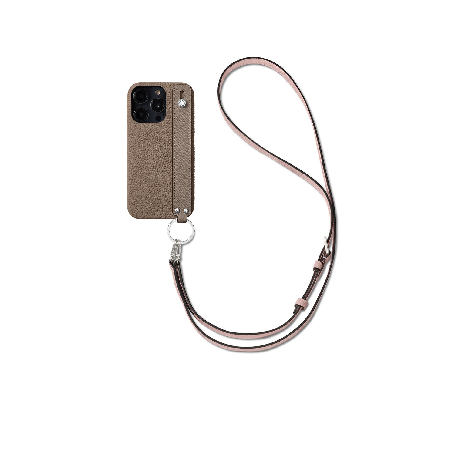 Back Cover With Handle Shoulder Strap SEt Bottalato Leather (iPhone 14 Pro)