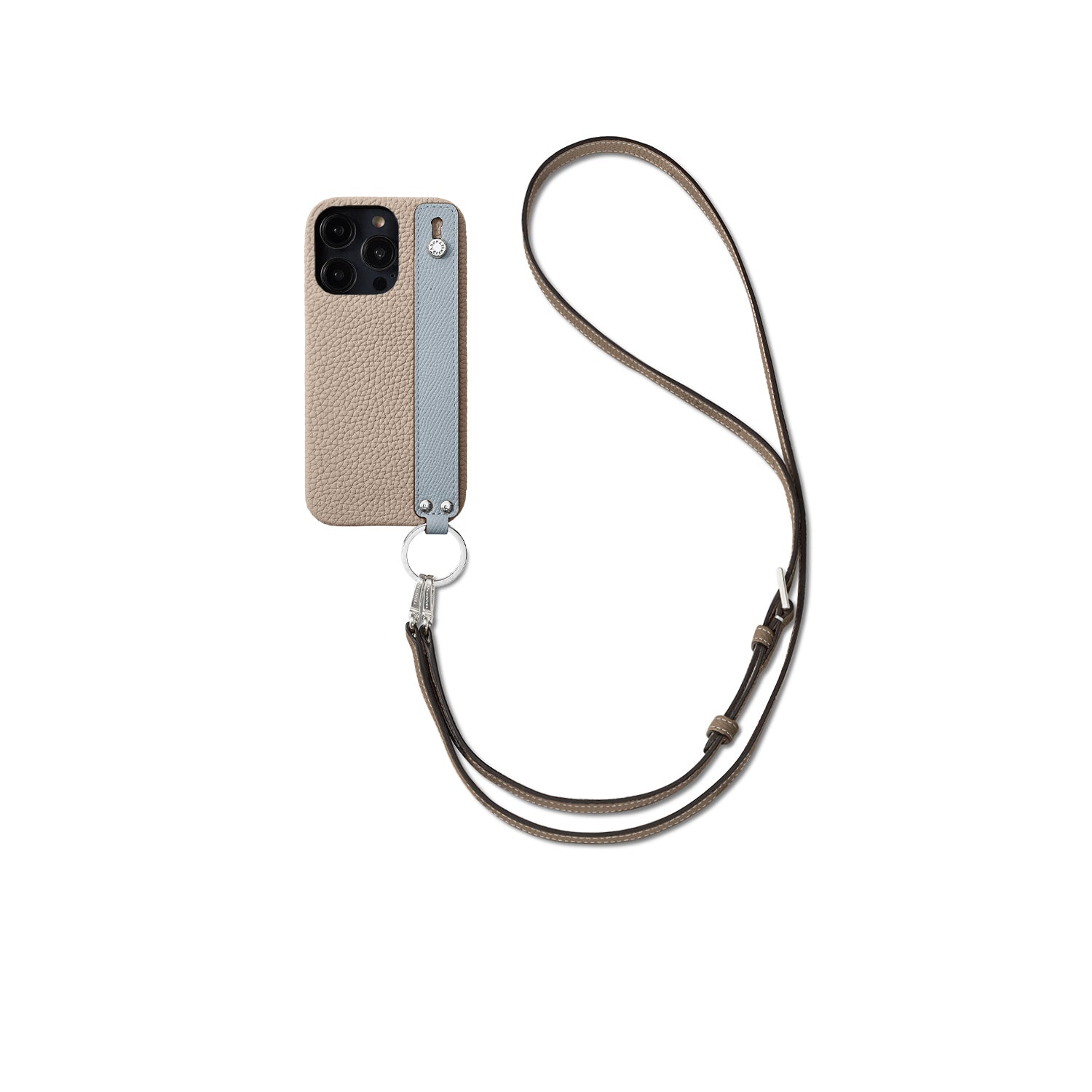 Back Cover With Handle Shoulder Strap SEt Bottalato Leather (iPhone 14 Pro)