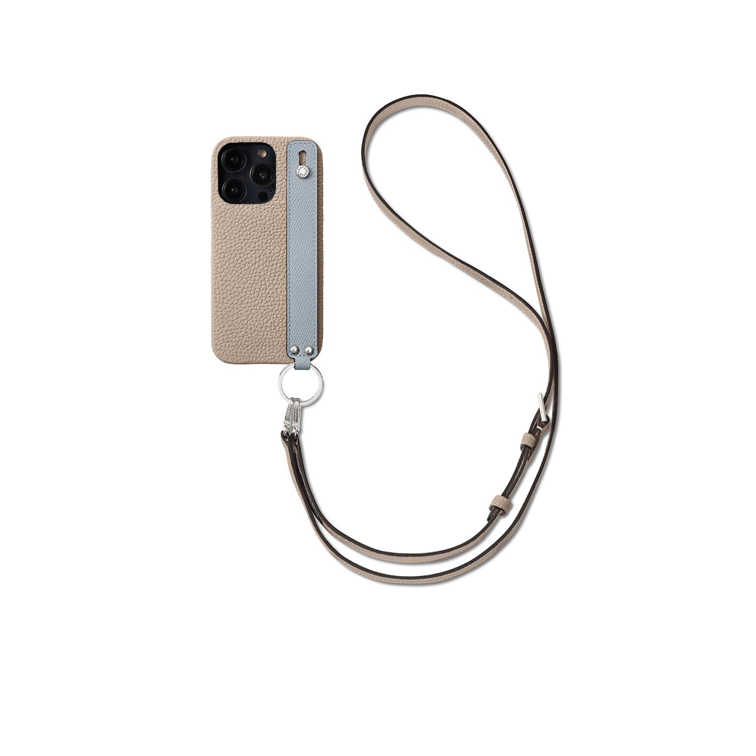 Back Cover With Handle Shoulder Strap SEt Bottalato Leather (iPhone 14 Pro)