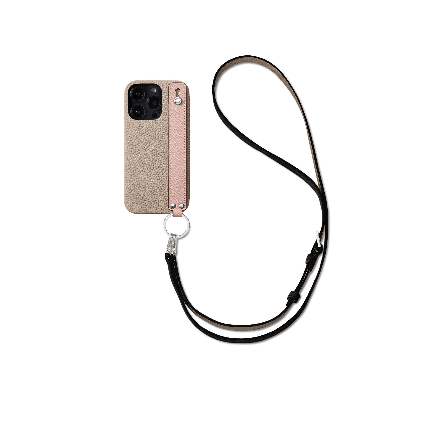 Back Cover With Handle Shoulder Strap SEt Bottalato Leather (iPhone 14 Pro)