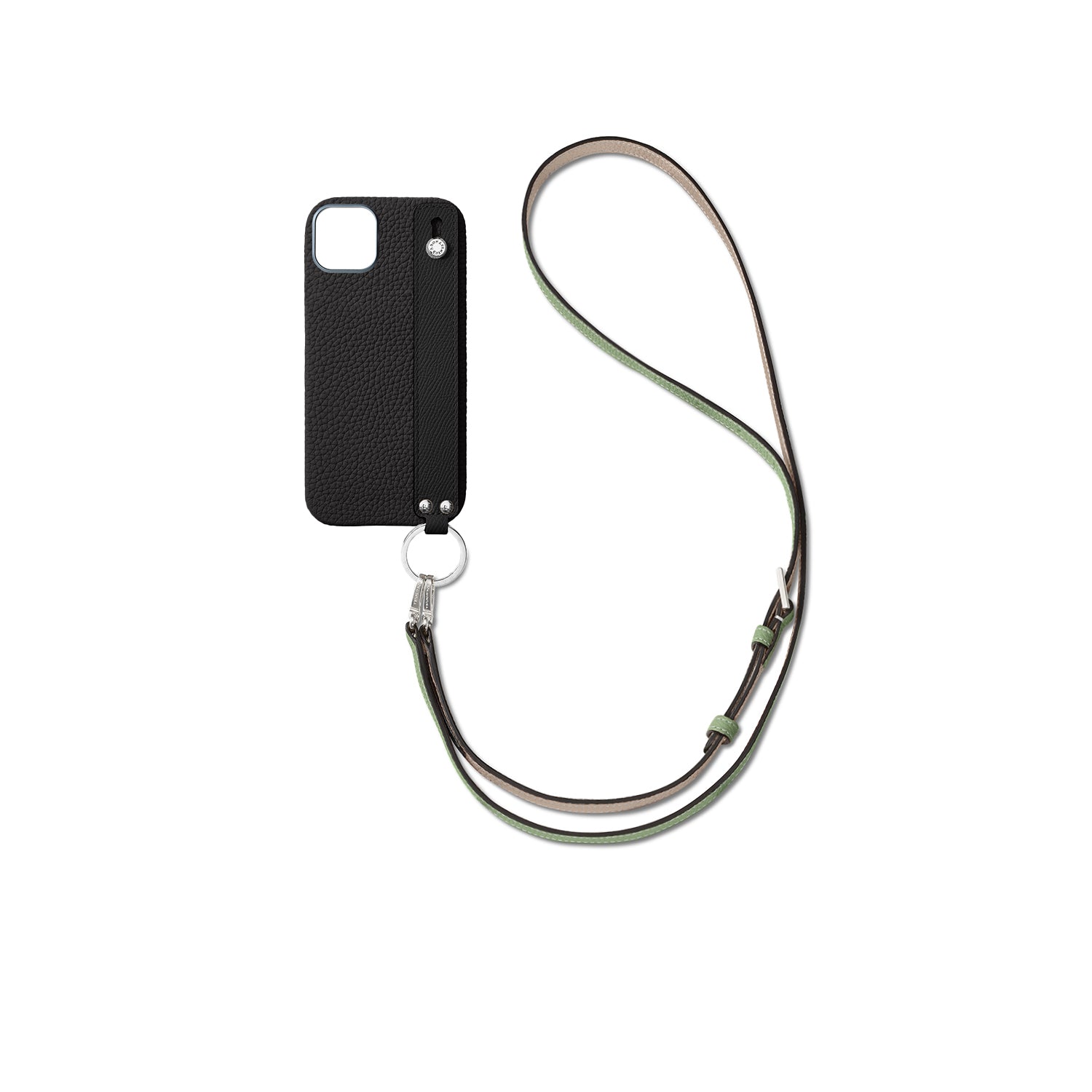 Back Cover With Handle Shoulder Strap SEt Bottalato Leather (iPhone 16 Plus)