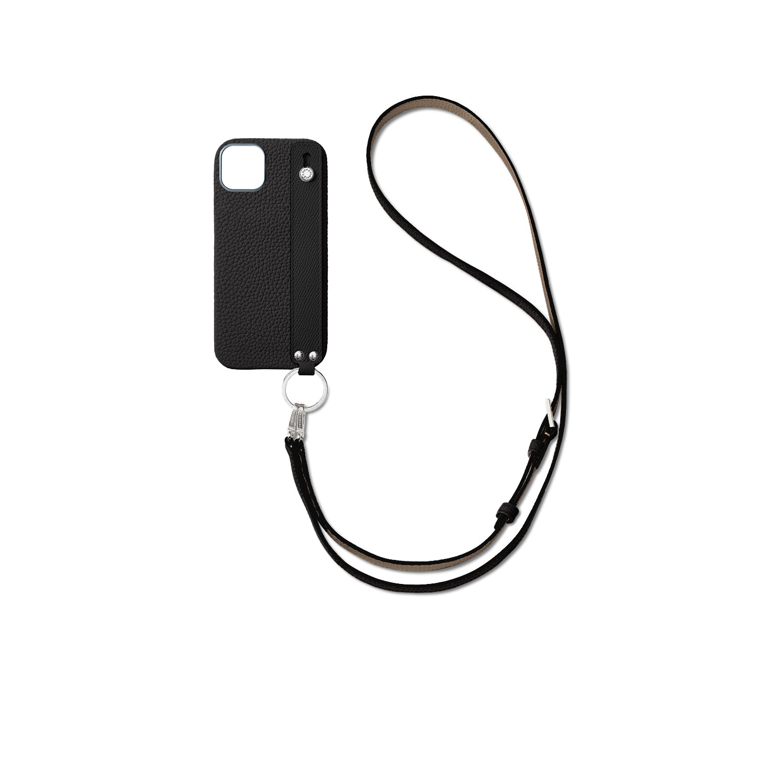Back Cover With Handle Shoulder Strap SEt Bottalato Leather (iPhone 16 Plus)