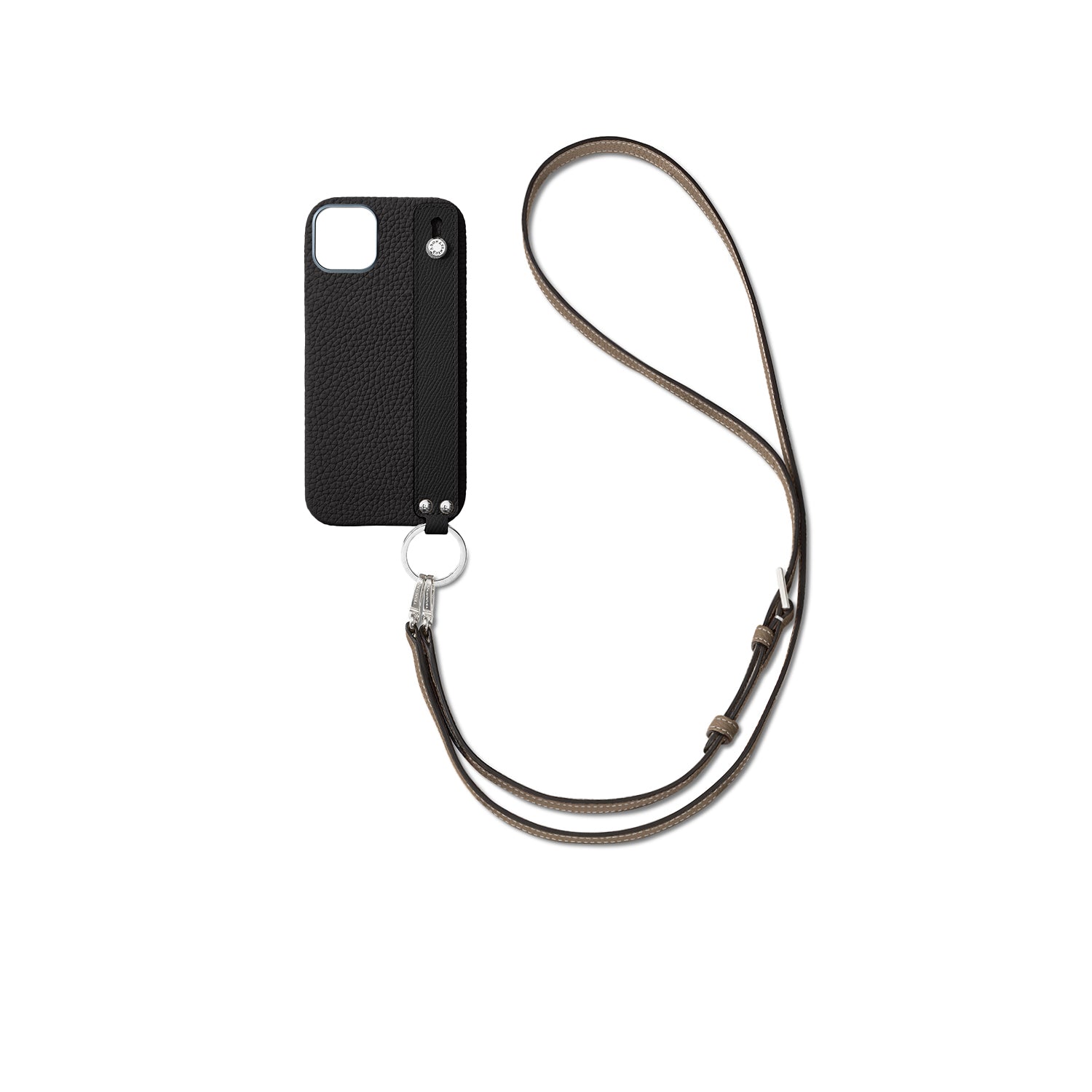 Back Cover With Handle Shoulder Strap SEt Bottalato Leather (iPhone 16 Plus)