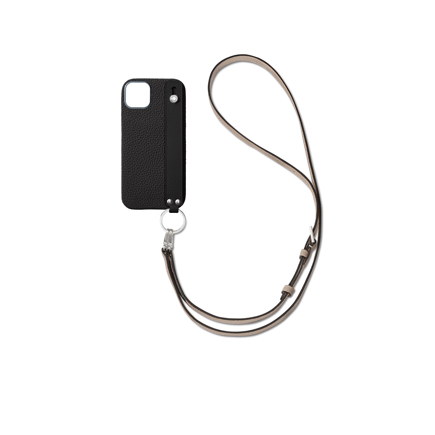Back Cover With Handle Shoulder Strap SEt Bottalato Leather (iPhone 16 Plus)
