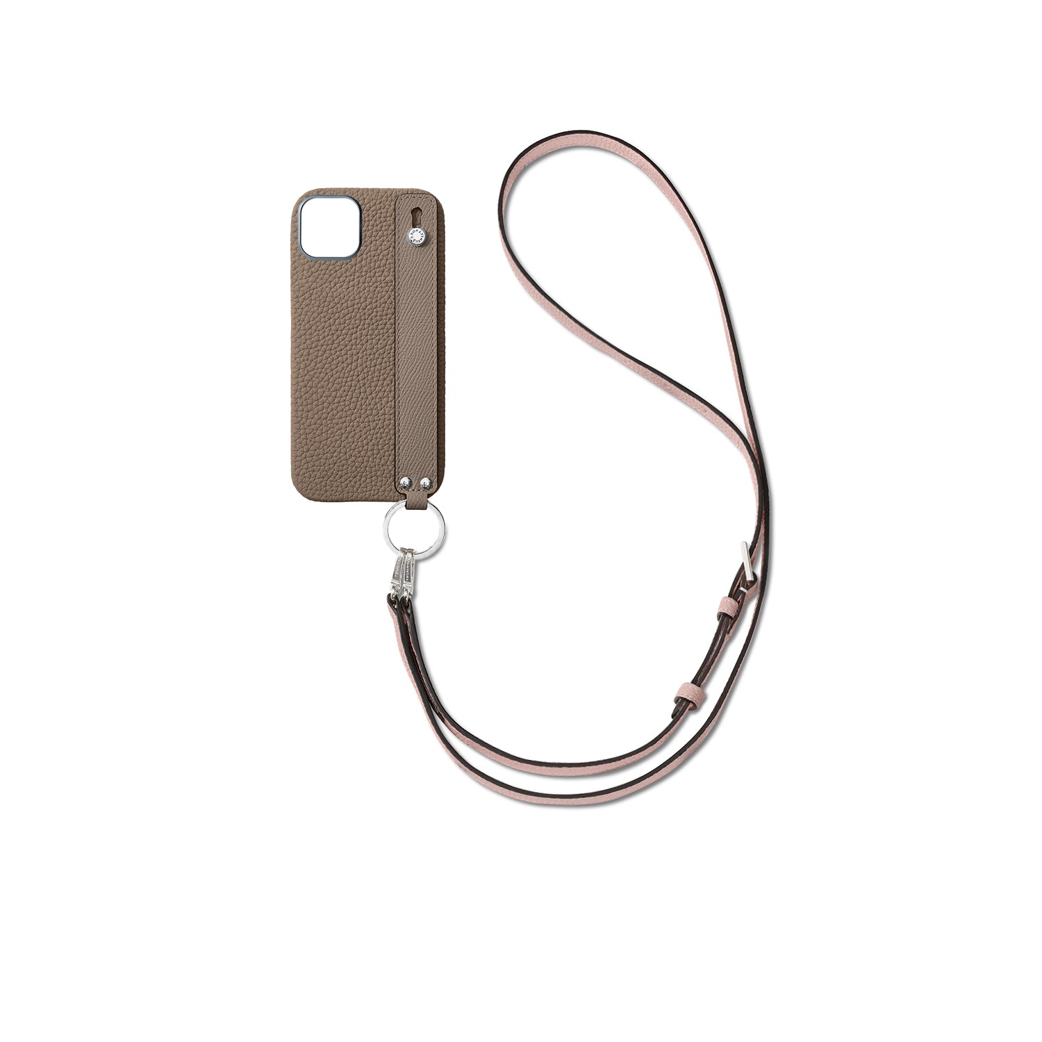 Back Cover With Handle Shoulder Strap SEt Bottalato Leather (iPhone 16 Plus)