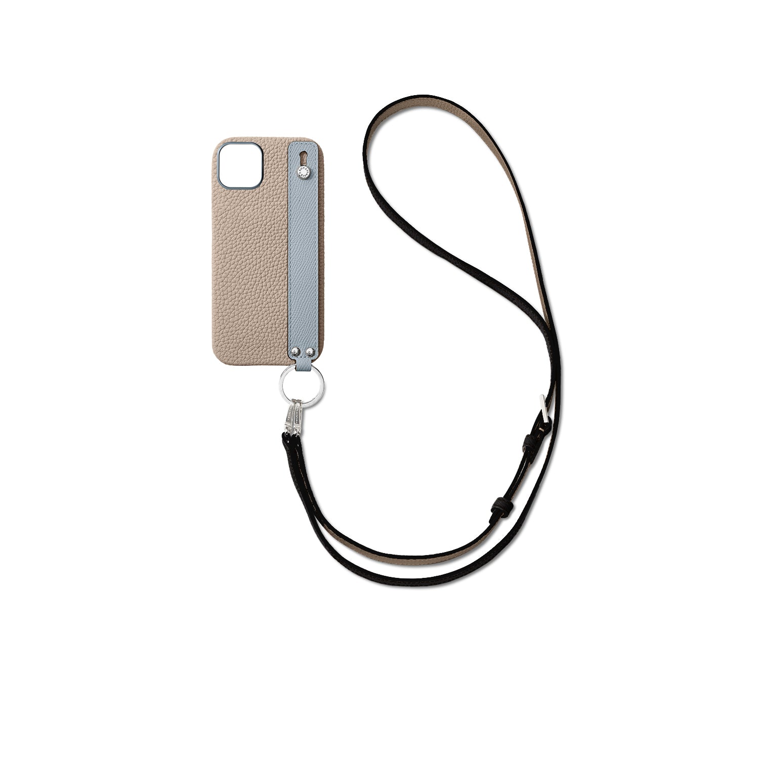 Back Cover With Handle Shoulder Strap SEt Bottalato Leather (iPhone 16 Plus)