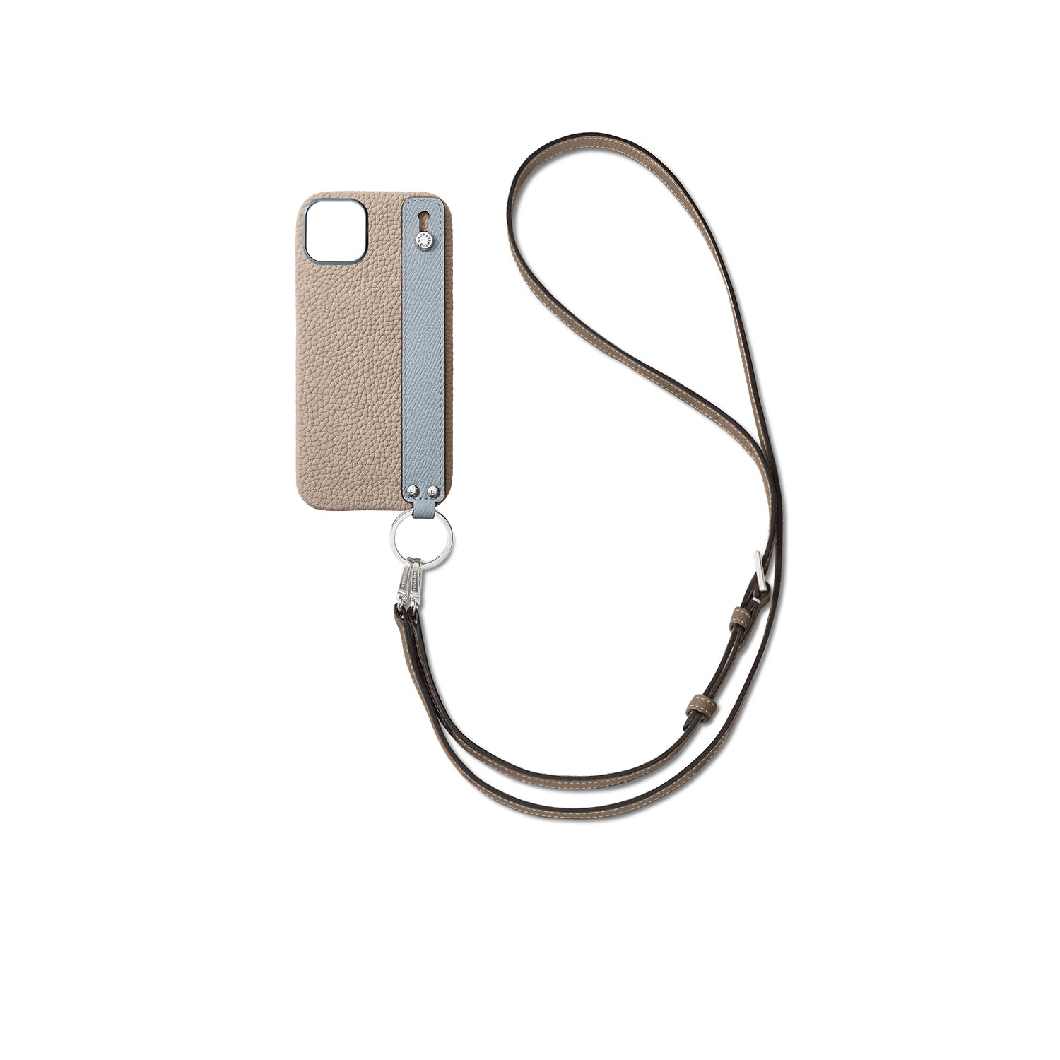 Back Cover With Handle Shoulder Strap SEt Bottalato Leather (iPhone 16 Plus)