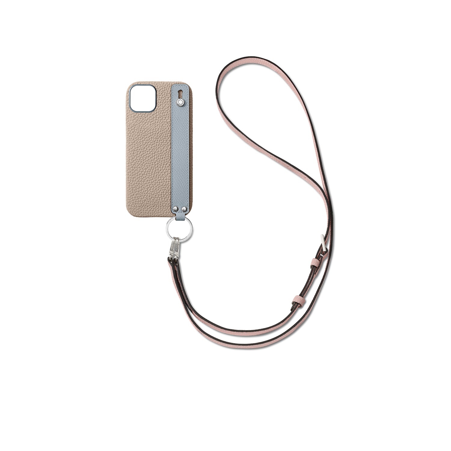 Back Cover With Handle Shoulder Strap SEt Bottalato Leather (iPhone 16 Plus)