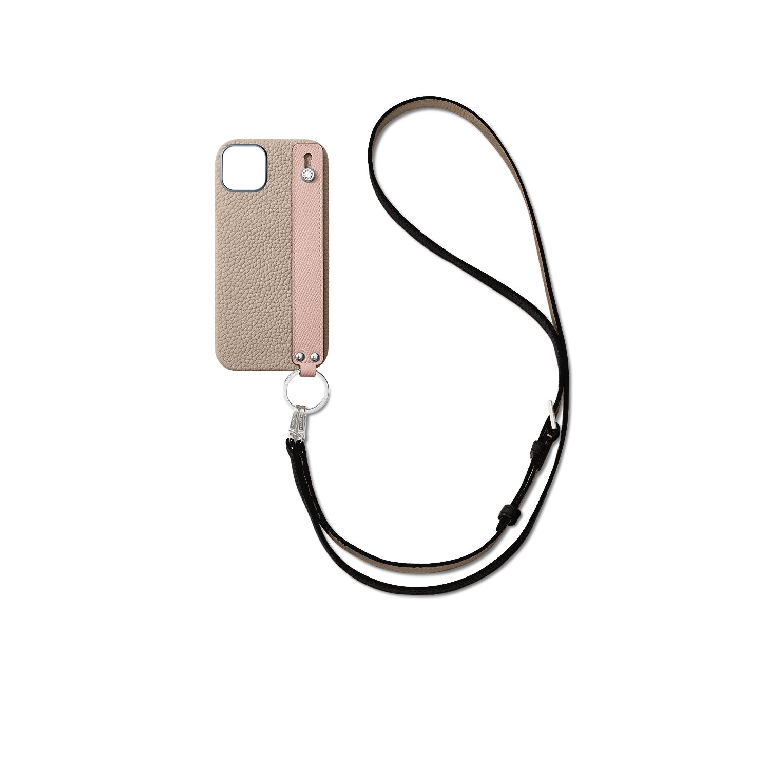 Back Cover With Handle Shoulder Strap SEt Bottalato Leather (iPhone 16 Plus)