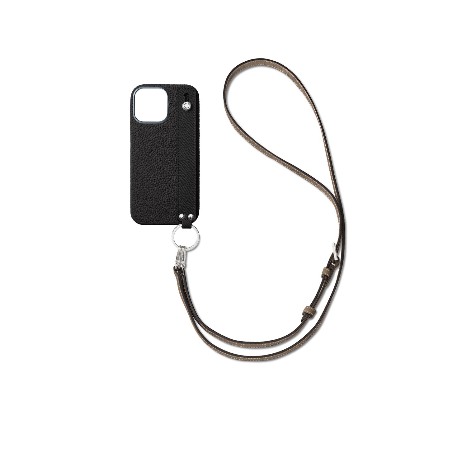 Back Cover With Handle Shoulder Strap SEt Bottalato Leather (iPhone 16 Pro Max)