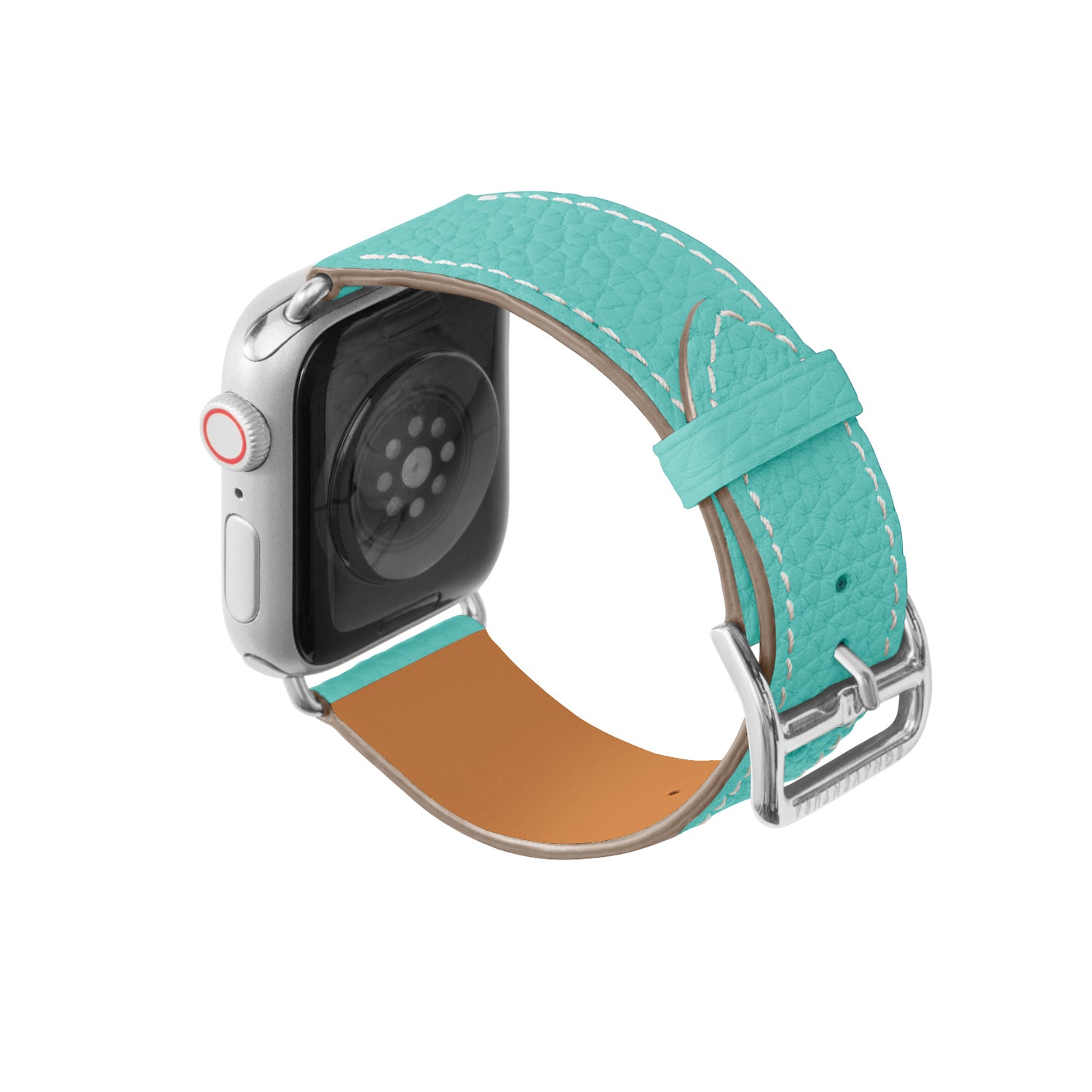 Shrink Leather Apple Watch Band S/M 38/40/41mm (Silver Adapter)