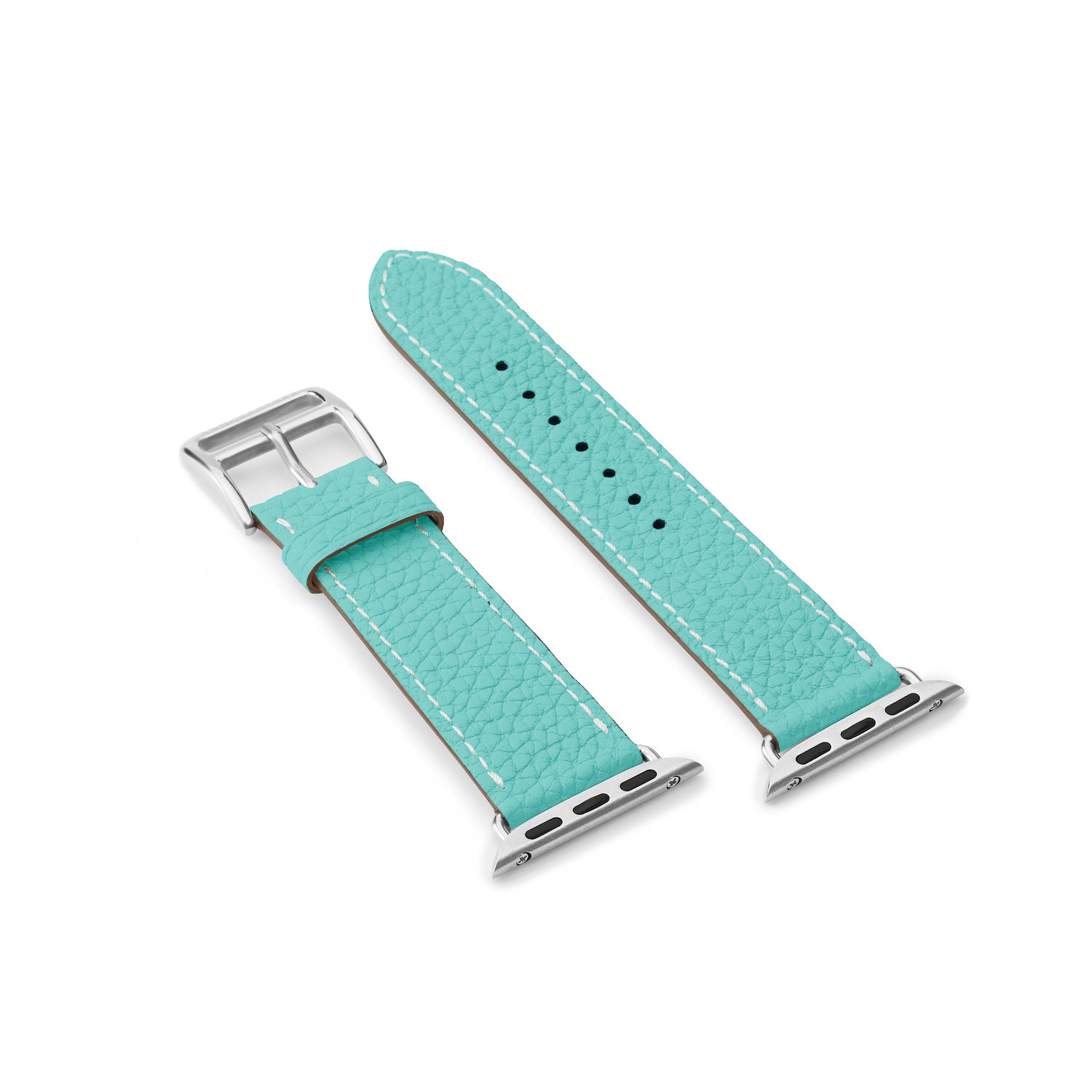 Shrink Leather Apple Watch Band S/M 38/40/41mm (Silver Adapter)