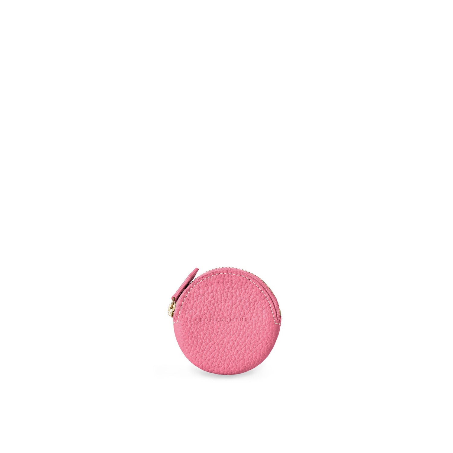 Round Coin Case In Shrink Leather