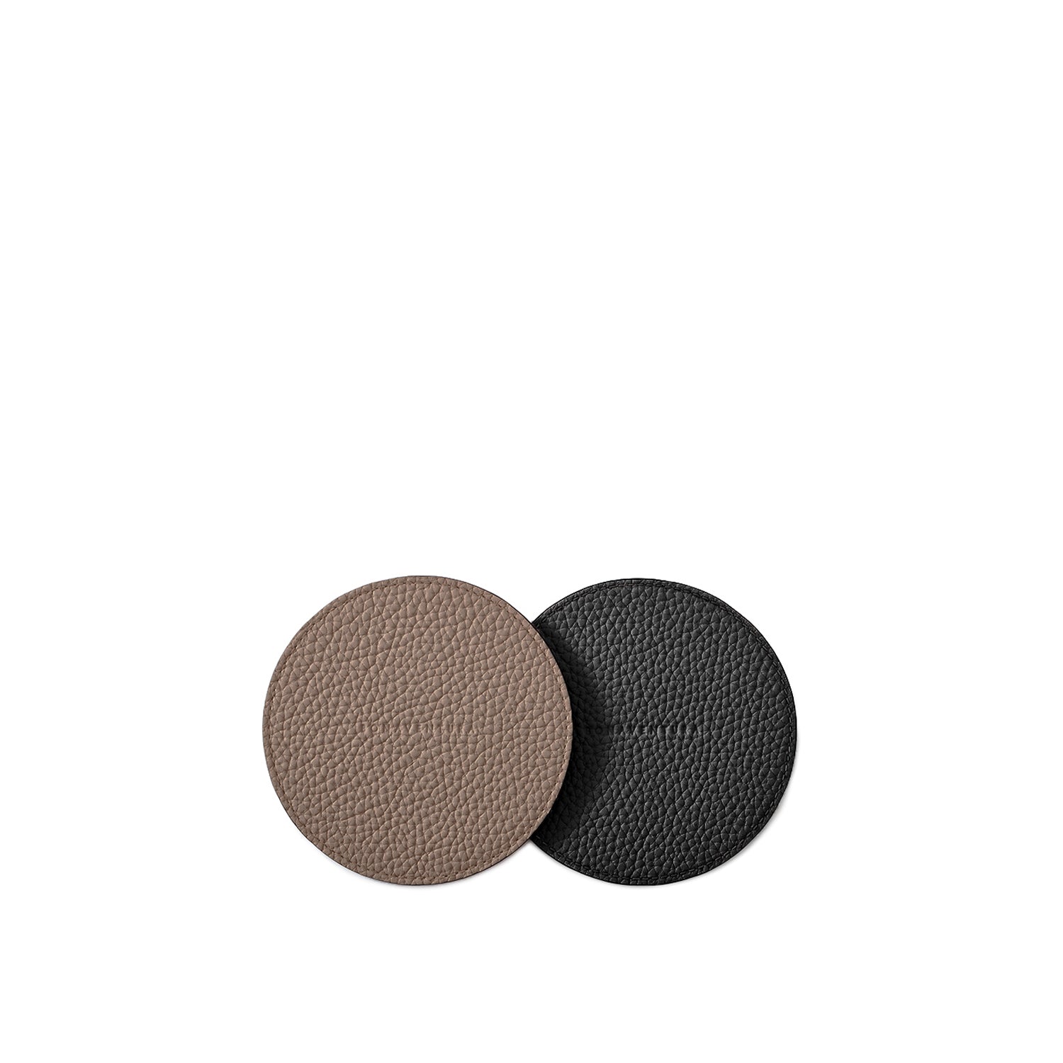 Reversible Round Coaster Set Shrink Leather