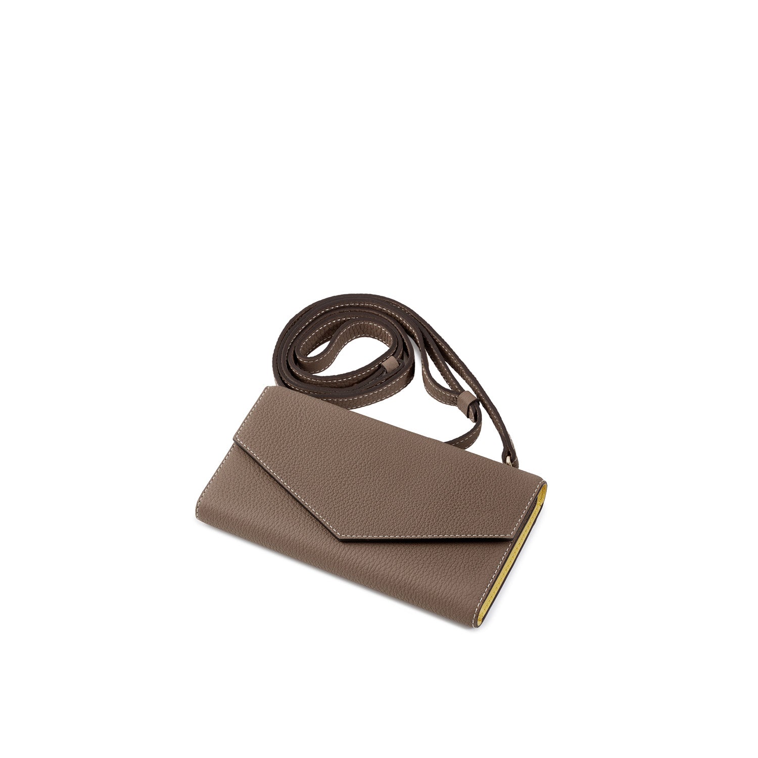 ミラーケース 肩掛け ストラップ付き シュリンクレザー