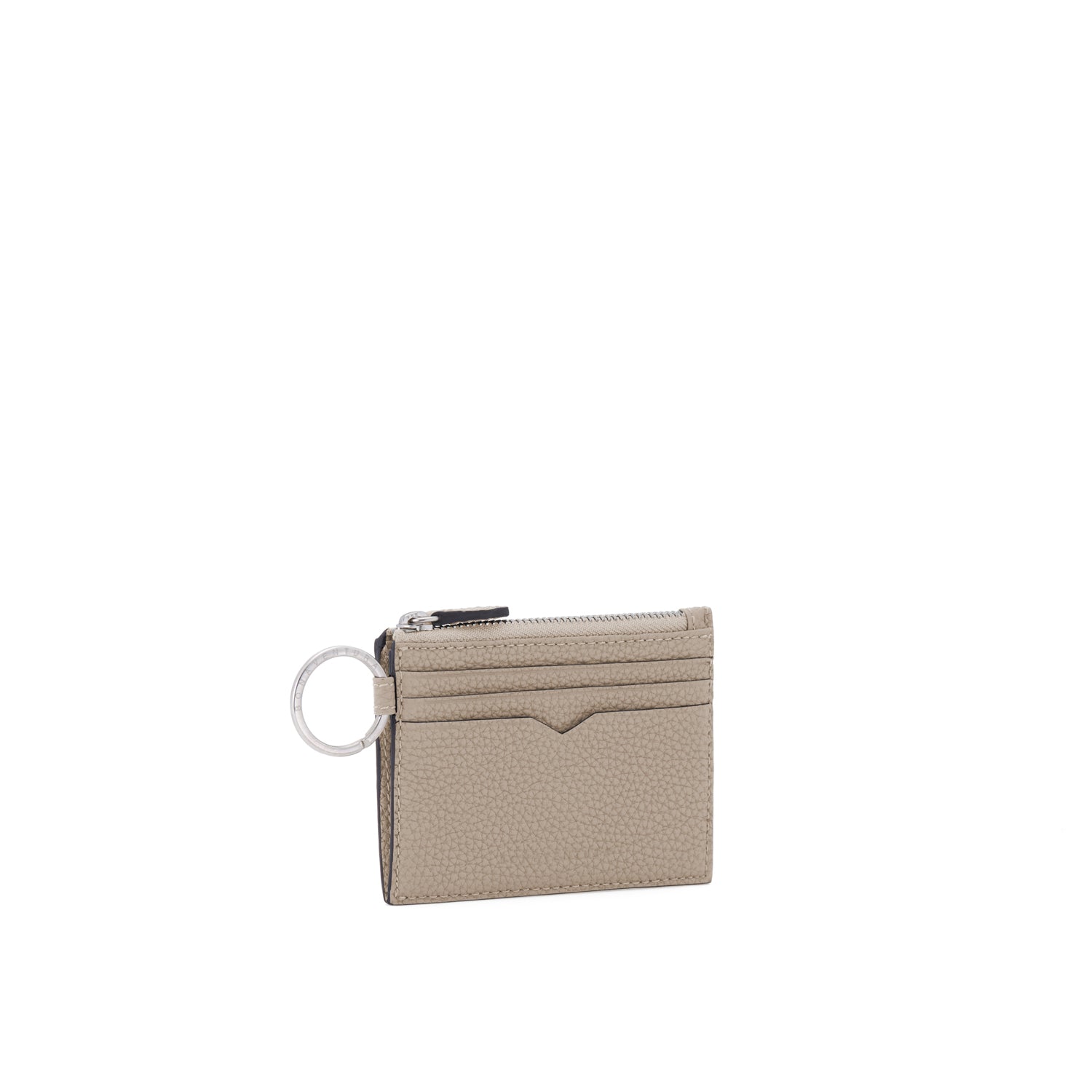 Card Case With Key Ring Shrink Leather
